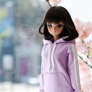 SD13 Girl & Smart Doll Three-Line Hooded One-piece - Purple