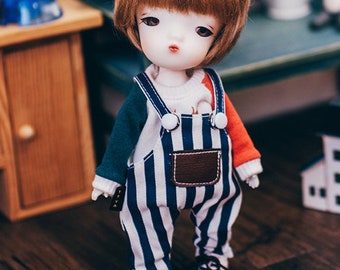 Lati Stripe Overall -Navy