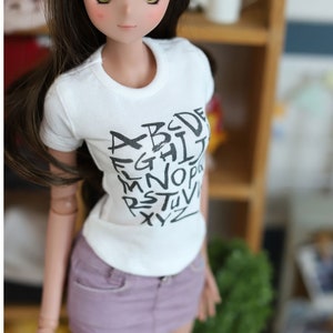 Alphabet T shirt For SD13 Girl & Smart Doll