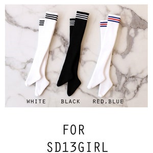 SD13 GIRL & Smart Doll Three Line Sock - X-long