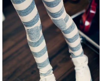 SmartDoll SD13GIRL Eine Horizontale Linie Leggings - Schwarz & Grau