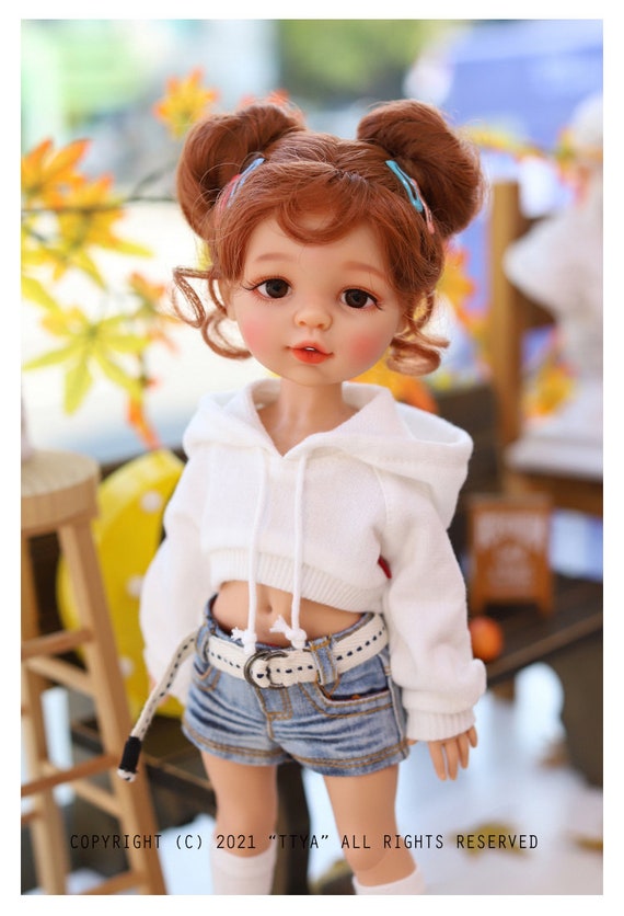 パオラ・レイナ ドール服 - ホワイト クロップ パーカー - Etsy 日本