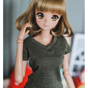 SmartDoll SD13GIRL V neck Basic Tshirt-Khaki