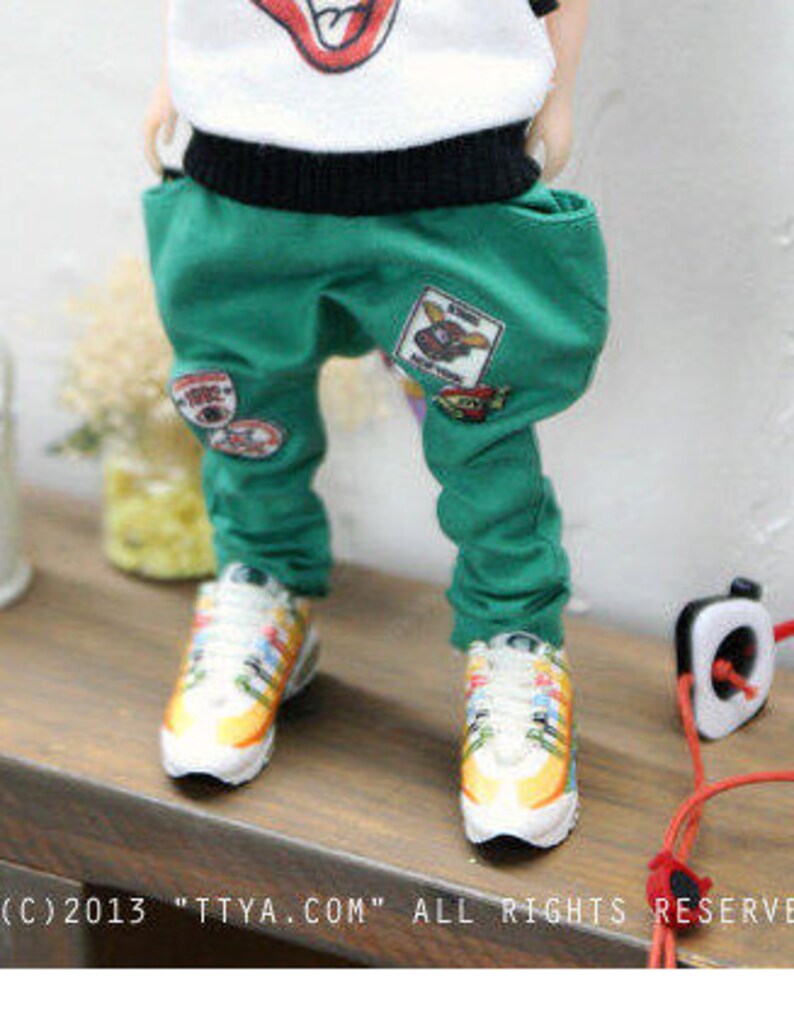 Blythe patch Baggy Pants Green image 1