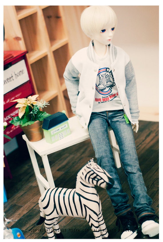 SD13 Baseball jumper White Grey Etsy