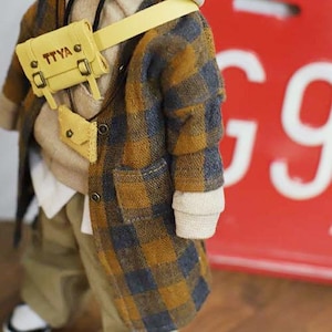 Blythe Vintagerutig Långjacka - Brun