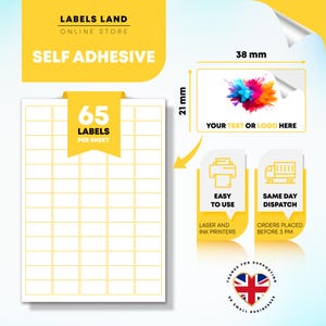 Custom Rectangle Stickers for Jars, Personalised Labels, Cosmetic Bottle Labels, Shipping Address Labels, Business Logo Stickers, 38x21mm