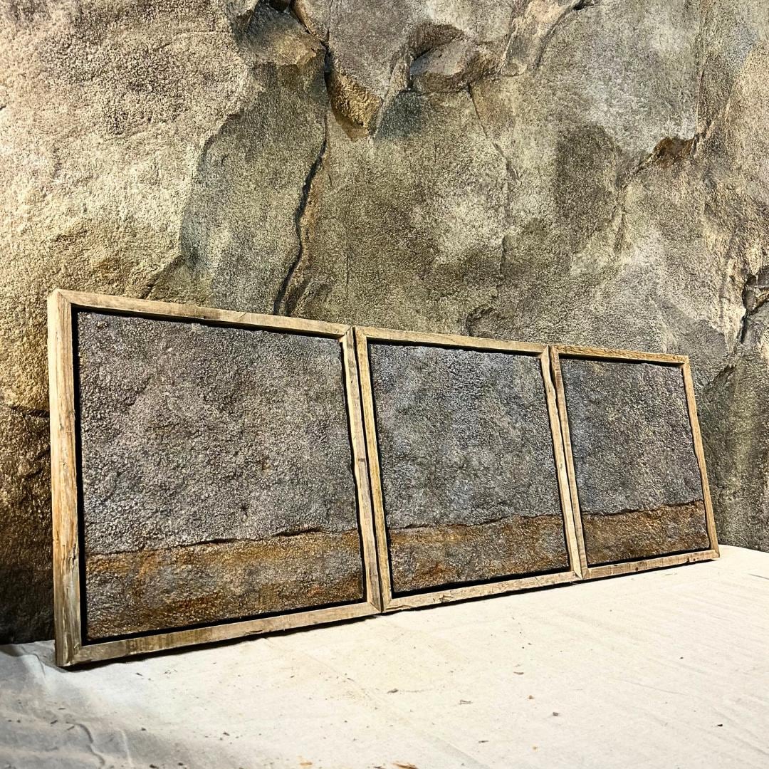 Decorative Concrete Wall Art Panels | 3-piece Textured Panel Set - Etsy - Concrete Decorative Wall Art