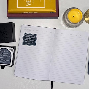 Guided Journal with prompt stickers (self-reflection, self-discovery, productivity, creativity, self-paced self-care journaling, journal prompts, mental health)