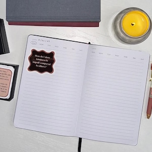 Guided Journal with prompt stickers (self-reflection, self-discovery, productivity, creativity, self-paced self-care journaling, journal prompts, mental health)