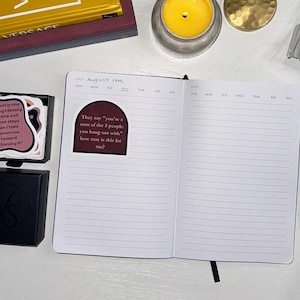 Guided Journal with prompt stickers (self-reflection, self-discovery, productivity, creativity, self-paced self-care journaling, journal prompts, mental health)