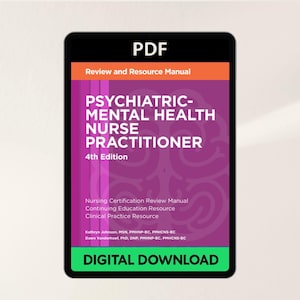 PMHNP Exam Study Guide PDF | Psychiatric Mental Health Nurse Practitioner Review Manual 4th Edition