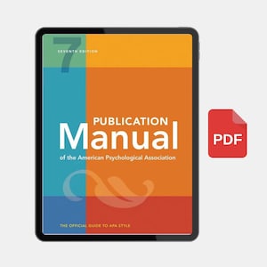 Publication Manual of the American Psychological Association (7th Edition)
