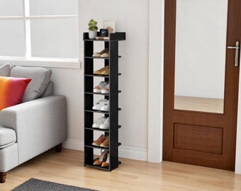 6 Tier Bamboo Shoe Rack Storage Shelf  Footwear Stand Organizer