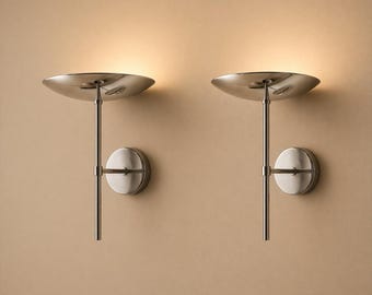 Mid Century Brass Wall Sconce, Modern Minimalist Wall Lamp, Designer Vanity Light, Luxury Bathroom & Bedside Lighting, Kitchen Wall Lighting