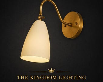 Brass Wall Sconce Adjustable – Modern Reading Light, Bedside Wall Lamp for Bedroom & Bathroom, Minimalist Home Decor