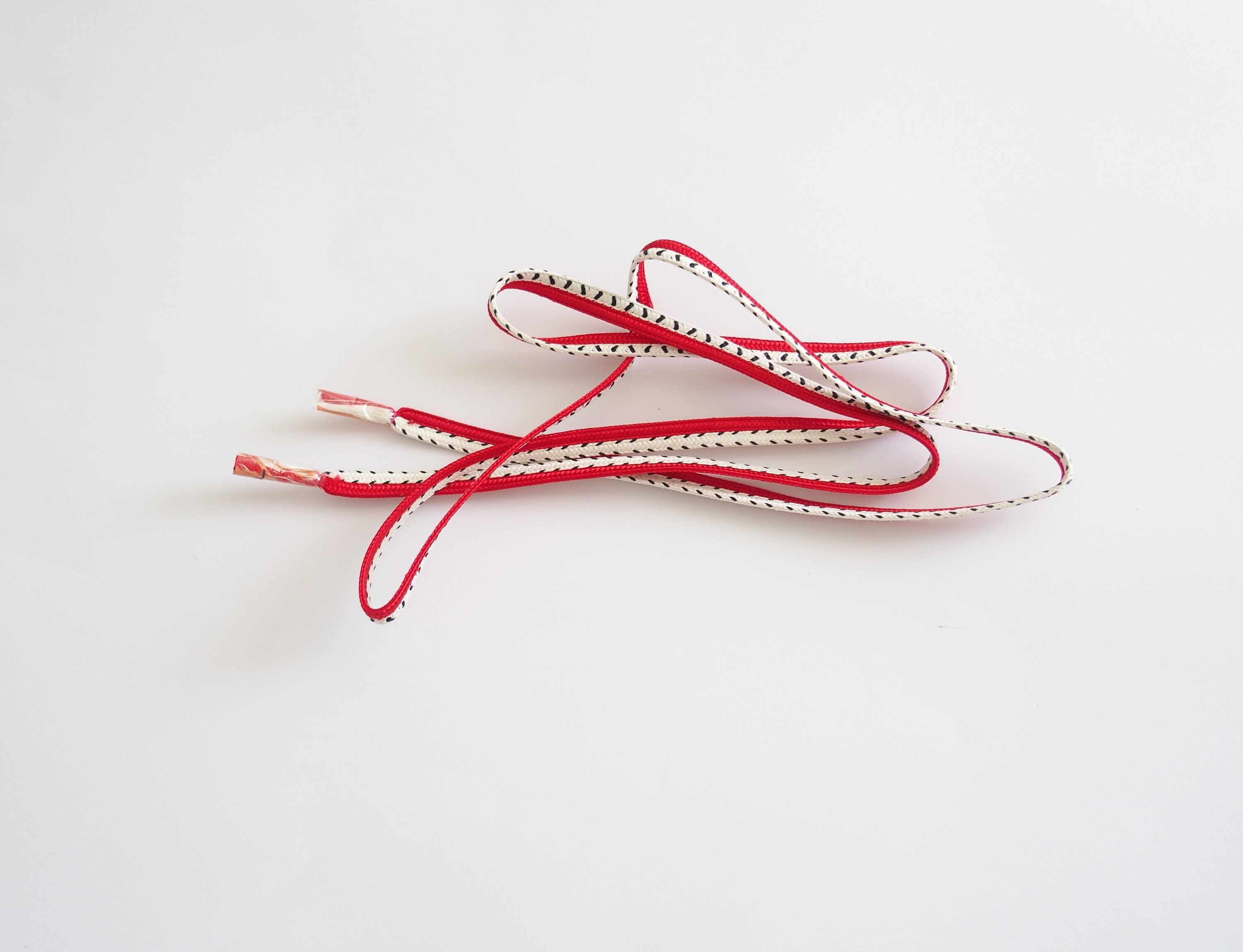 Japanese Obijime Red White Black Design Kimono Belt Cord