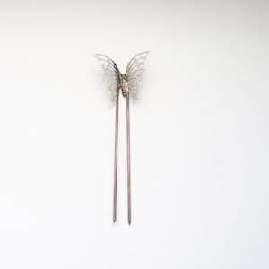 Butterfly Kanzashi Hairstick With Colorful Silver Glitter Free Shipping