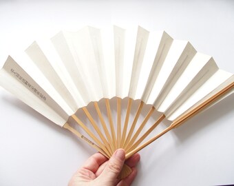 Japanese Folding Fan Big Sized White Fan Free Shipping