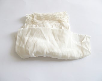 Vintage White Obiage Kimono Belt Underlayer Fabric