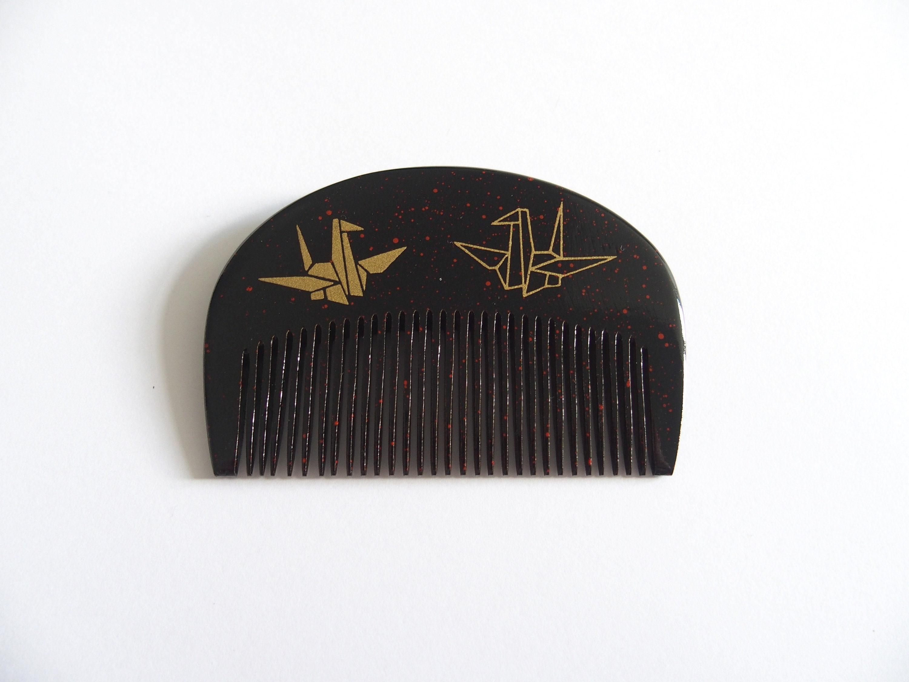 Peigne ancien en épingle à cheveux japonaise motif floral IPPON