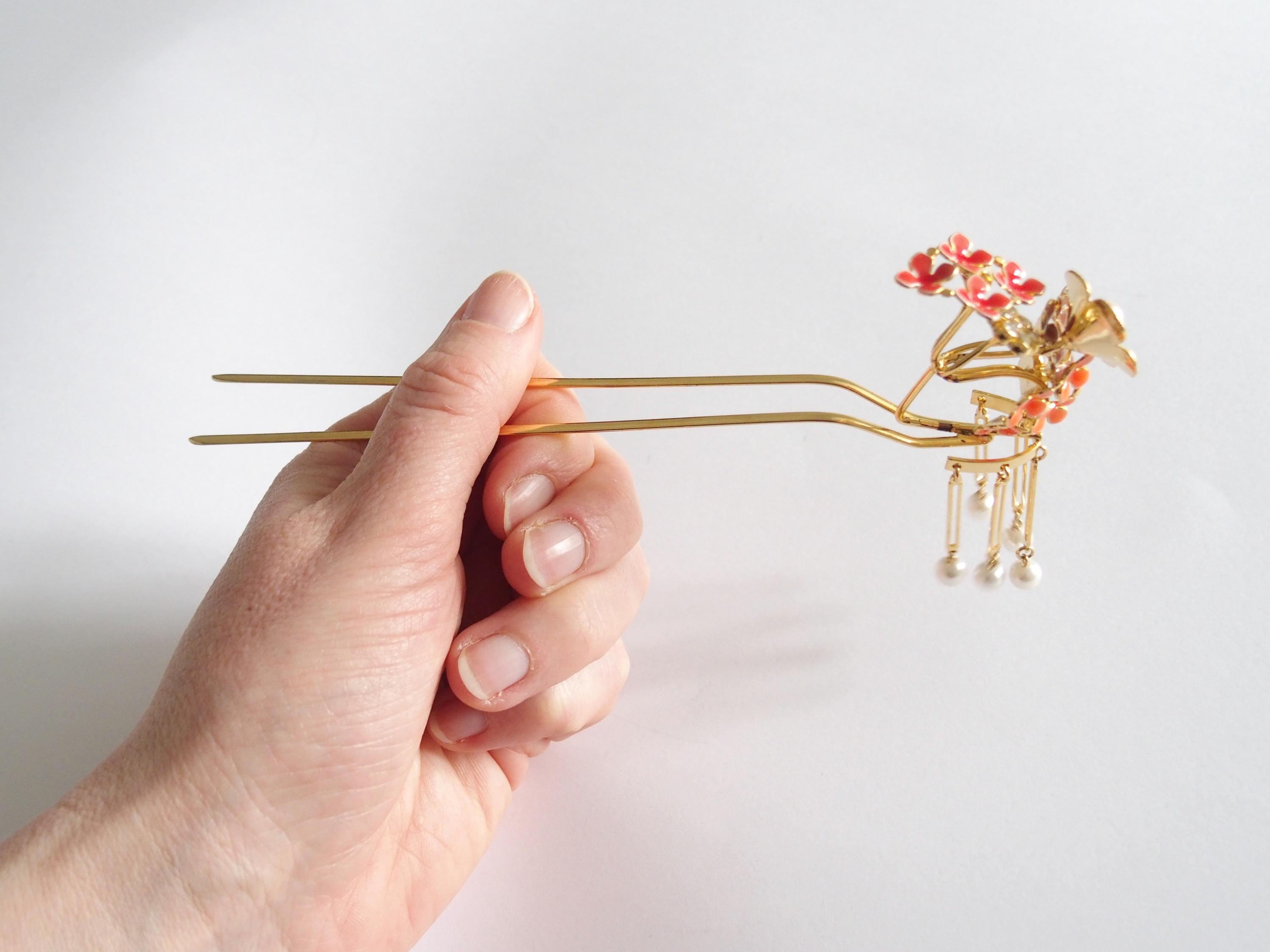 Vintage Japanese Kanzashi Hair Pin - Etsy display picture 2