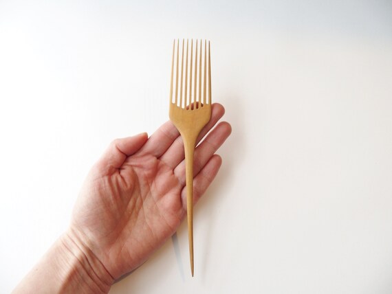 Geisha Comb Made From Wood Nihongami Hairstyling Took Vintage Japanese Comb