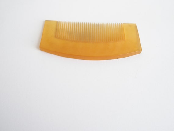 Yellow Kushi Comb Vintage Japanese Hair Accessory… - image 3