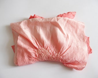 Japanese Obiage Different Tones of Pink With Floral Shibori Stretchy Parts