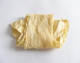 Yellow Obiage Kimono Belt Fabric Underlayer Kitsuke From Japan