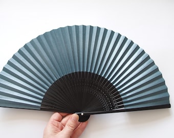 Japanese Sensu Folding Fan Deep Blue Free Shipping