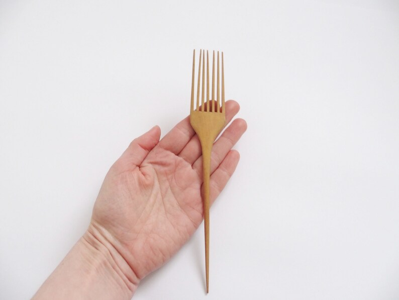 Geisha Comb Made From Wood Nihongami Hairstyling Took Vintage Japanese Comb