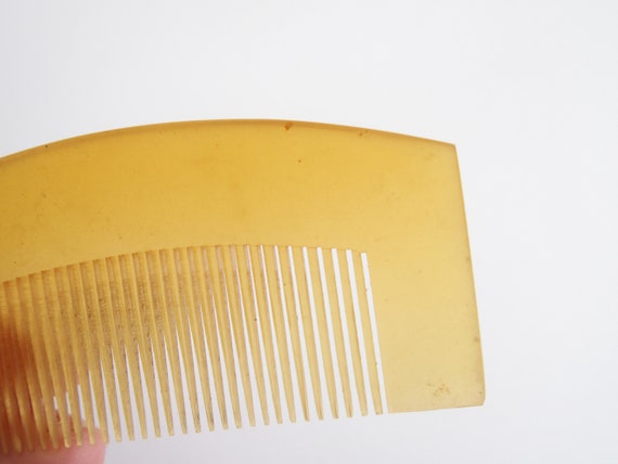 Yellow Kushi Comb Vintage Japanese Hair Accessory… - image 5