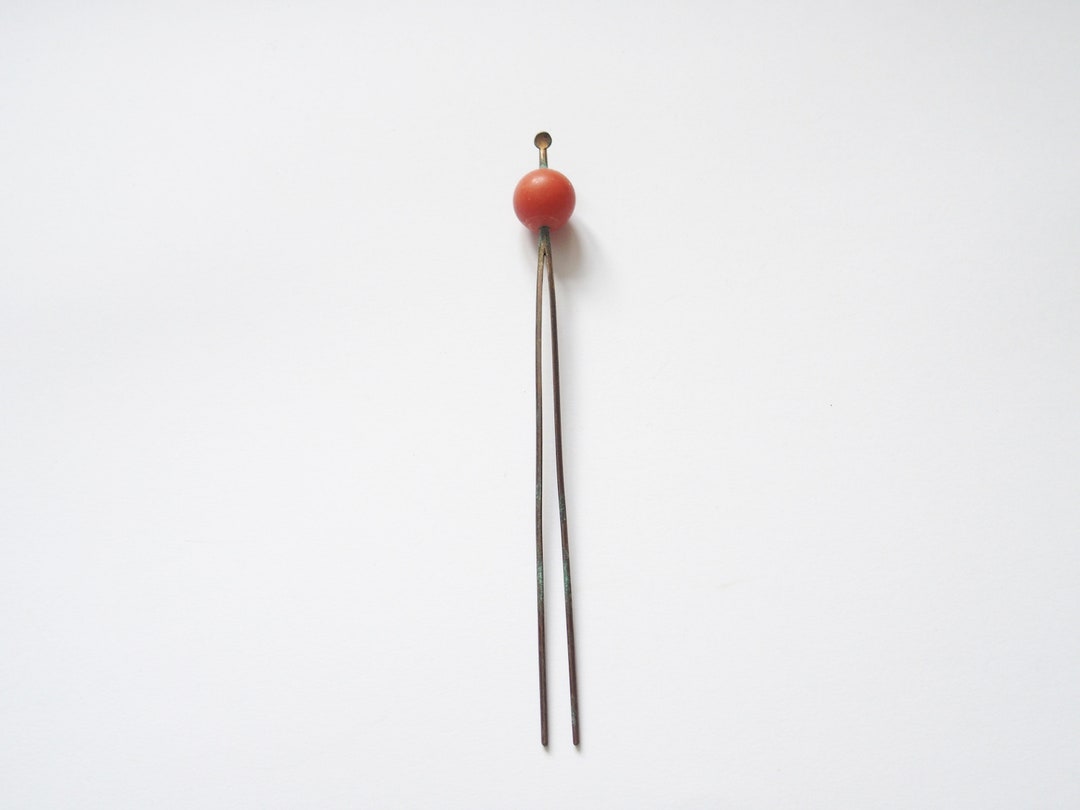 Tama Kanzashi From Japan With Reddish Round Element Etsy