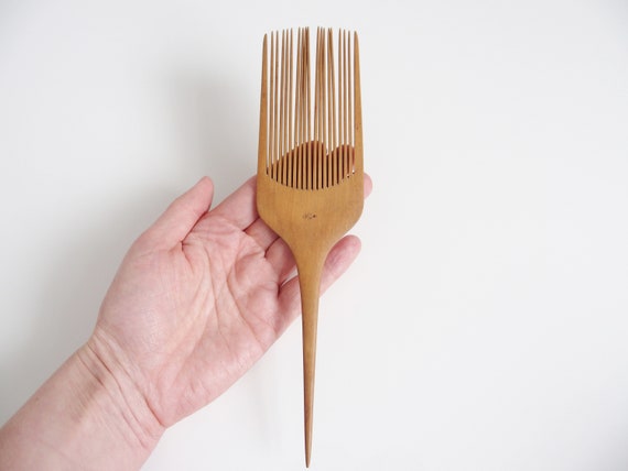 Geisha Comb Made From Wood Nihongami Hairstyling Took Vintage Japanese Comb