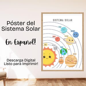 Spanish Solar System Educational Posters, Spanish Education, Toddler Bedroom Decor, Nursery Decor, Preschool, Daycare, Homeschool Prints,