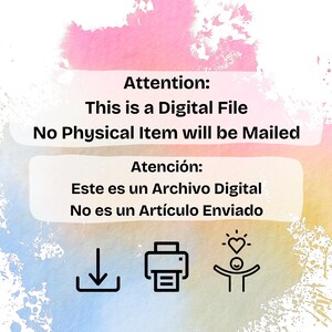 May include: Digital file announcement with text in English and Spanish. The text reads "Attention: This is a Digital File. No Physical Item will be Mailed" and "Atenci&oacute;n: Este es un Archivo Digital. No es un Art&iacute;culo Enviado."