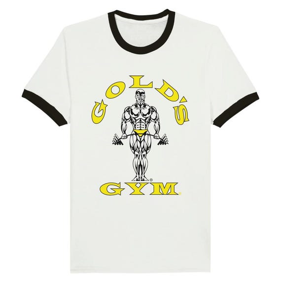 gold’s gym vintage t shirt Vintage 90s Gold's Gym T-Shirt Neon Orange - Made in the USA