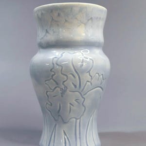 Blue Iris Vase - Handmade Ceramic Pottery