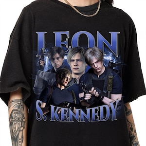 Leon S. Kennedy Vintage Style Shirt, Leon S. Kennedy Retro Hoodie, Resident Evil Sweatshirt, Gift For Women and Man Unisex Shirt