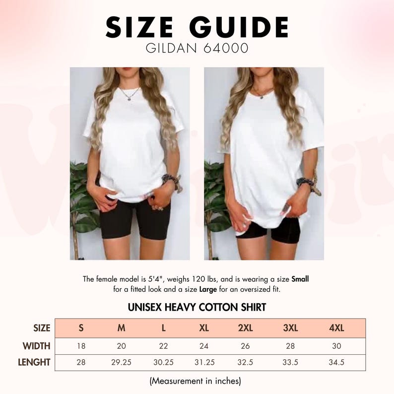 the size guide for a women's t - shirt