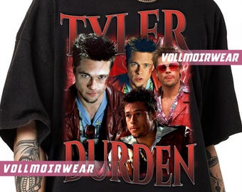 Limited Tyler Durden Fight Club Vintage T-shirt, Gift for Women