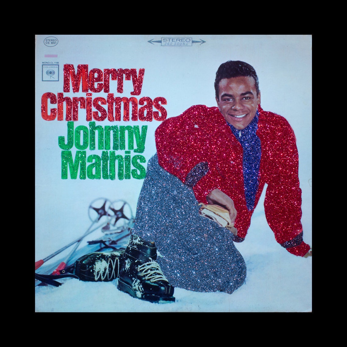 Glittered Johnny Mathis Christmas Album - Etsy