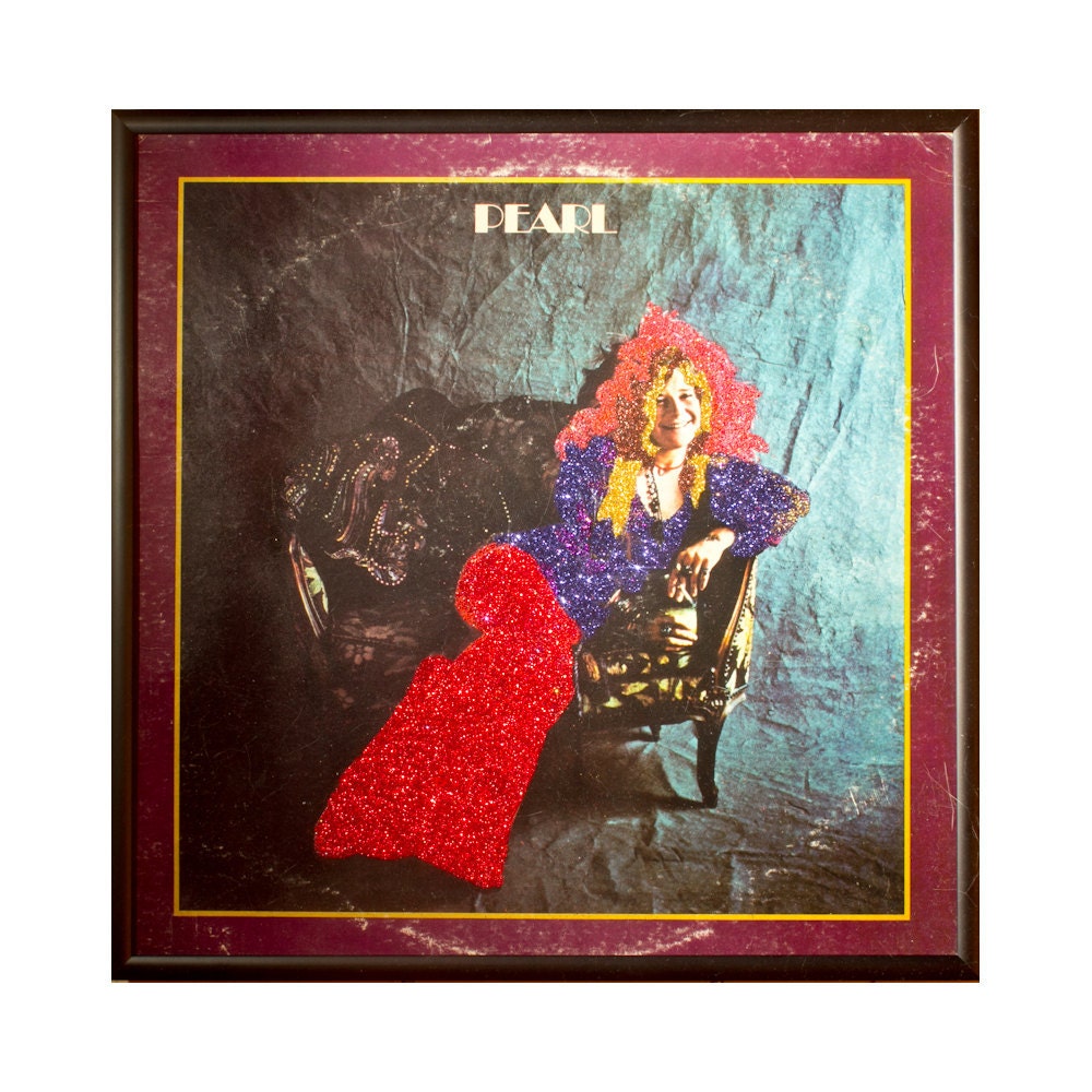 Glittered Janis Joplin Pearl Album Etsy