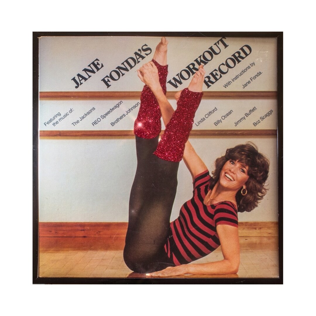 Glittered Jane Fonda Workout Record Album Art Etsy