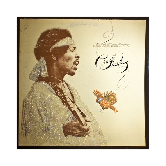 Glittered Jimi Hendrix Crash Landing Album Etsy