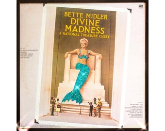 Glittered Vintage Bette Midler Divine Madness Cover (back(