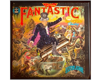 Glittered Elton John Capt Fantastic Album