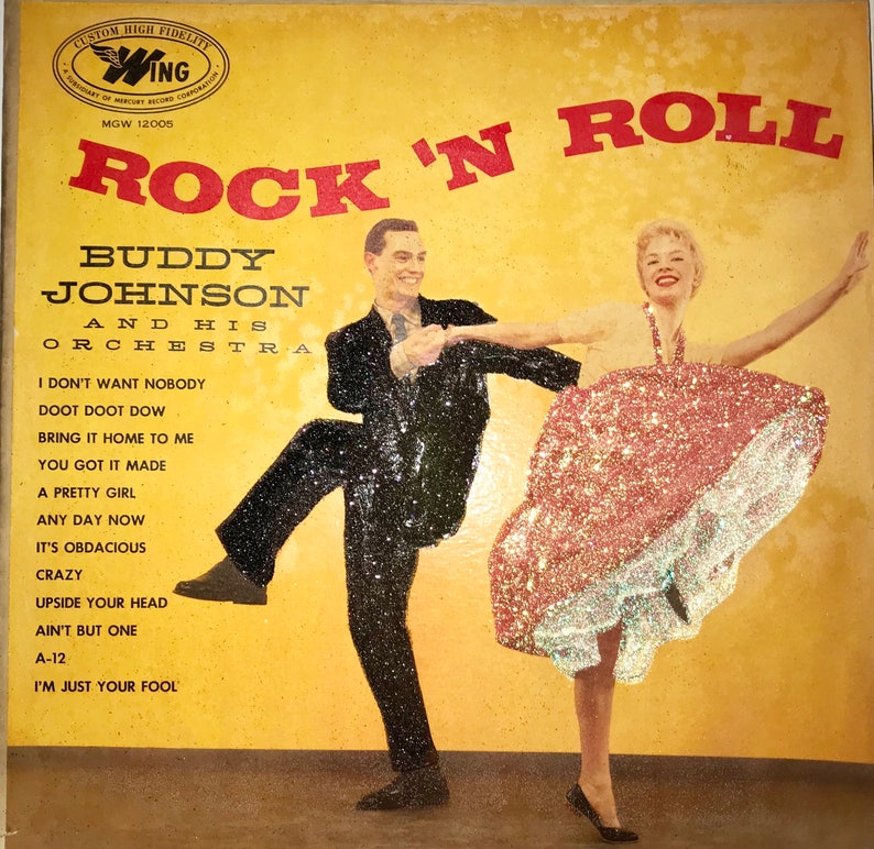 Glittered Rock n Roll Album Cover Wall Art