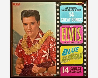 Glittered Elvis Blue Hawaii Album